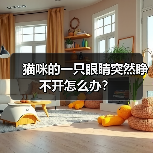 猫咪的一只眼睛突然睁不开怎么办？（图2）