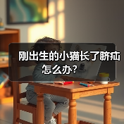 刚出生的小猫长了脐疝怎么办？（图1）