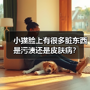 小猫脸上有很多脏东西是污渍还是皮肤病？（图4）