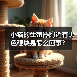 小猫的生殖器附近有黑色硬块是怎么回事？（图1）