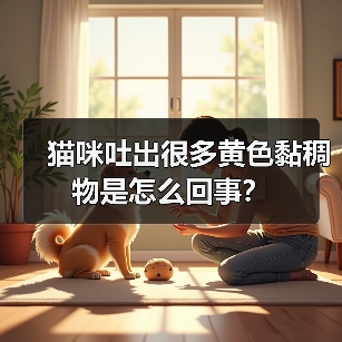 猫咪吐出很多黄色黏稠物是怎么回事？（图1）