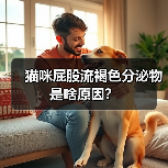 猫咪屁股流褐色分泌物是啥原因？（图1）