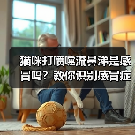 猫咪打喷嚏流鼻涕是感冒吗？教你识别感冒症状（图1）