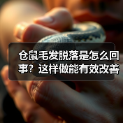 仓鼠毛发脱落是怎么回事？这样做能有效改善（图1）