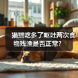猫猫吃多了呕吐两次食物残渣是否正常？（图2）