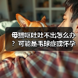 母猫呕吐吐不出怎么办？可能是毛球症或怀孕（图1）