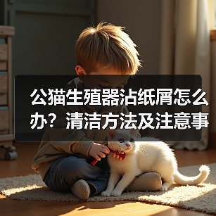 公猫生殖器沾纸屑怎么办？清洁方法及注意事项（图1）