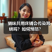 猫咪共用床铺会传染耳螨吗？如何预防？（图3）