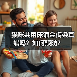 猫咪共用床铺会传染耳螨吗？如何预防？（图4）