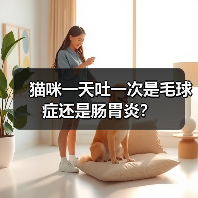 猫咪一天吐一次是毛球症还是肠胃炎?(图2) 猫咪一天吐一次是毛球症还是肠胃炎?(图2)