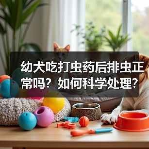 幼犬吃打虫药后排虫正常吗？如何科学处理？（图1）