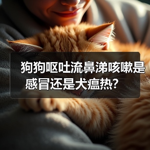 狗狗呕吐流鼻涕咳嗽是感冒还是犬瘟热？（图1）