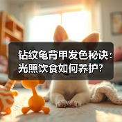 钻纹龟背甲发色秘诀：光照饮食如何养护？（图1）