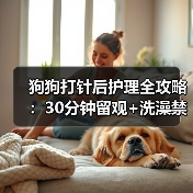 狗狗打针后护理全攻略：30分钟留观+洗澡禁忌（图2）
