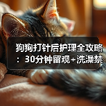 狗狗打针后护理全攻略：30分钟留观+洗澡禁忌