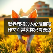 想养宠物的人心理描写作文？其实你只需要这3步