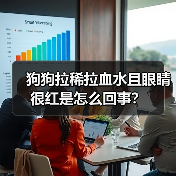 狗狗拉稀拉血水且眼睛很红是怎么回事？（图1）