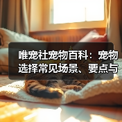 唯宠社宠物百科:宠物选择常见场景、要点与注意事项指南(图1) 唯宠社宠物百科:宠物选择常见场景、要点与注意事项指南(图1)