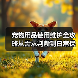 宠物用品使用维护全攻略从需求判断到日常保养5大方法