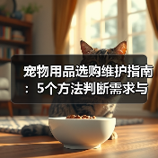 宠物用品选购维护指南：5个方法判断需求与延长使用寿命